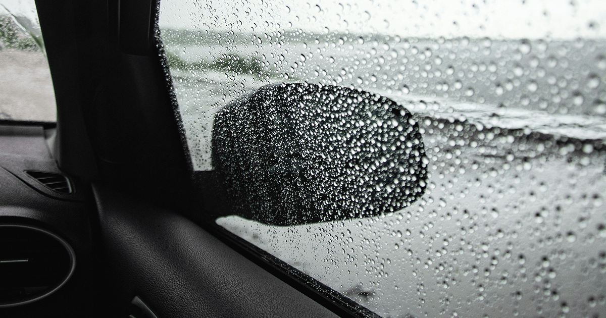 Car in rain