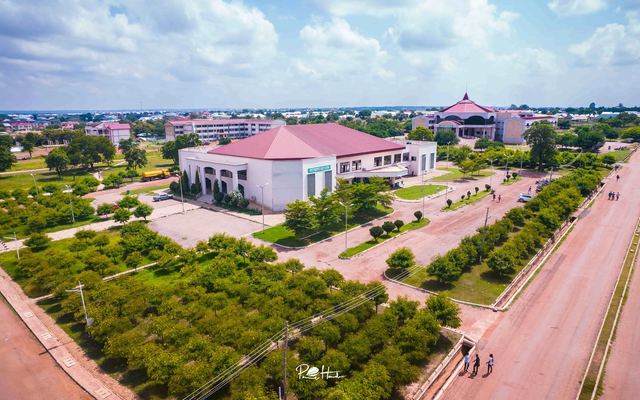 An aerial view of a University for Development Studies campus