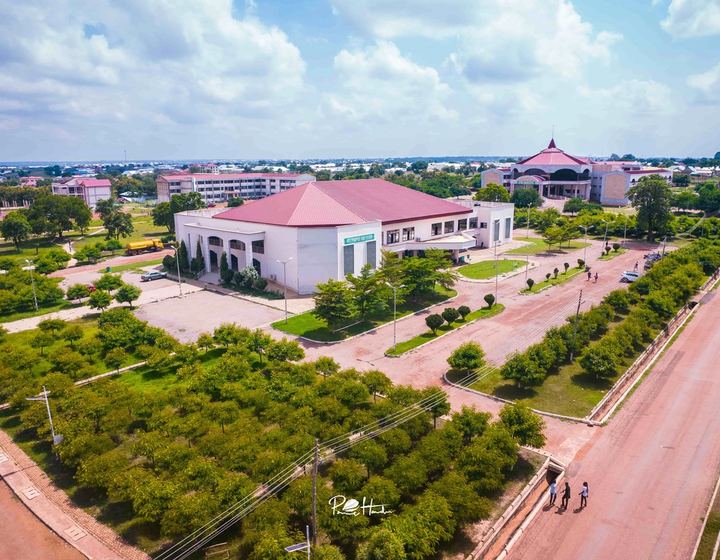 An aerial view of a University for Development Studies campus