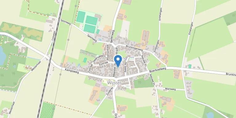 Kaart van Wijster — werkgebied voor hypotheekadvies
