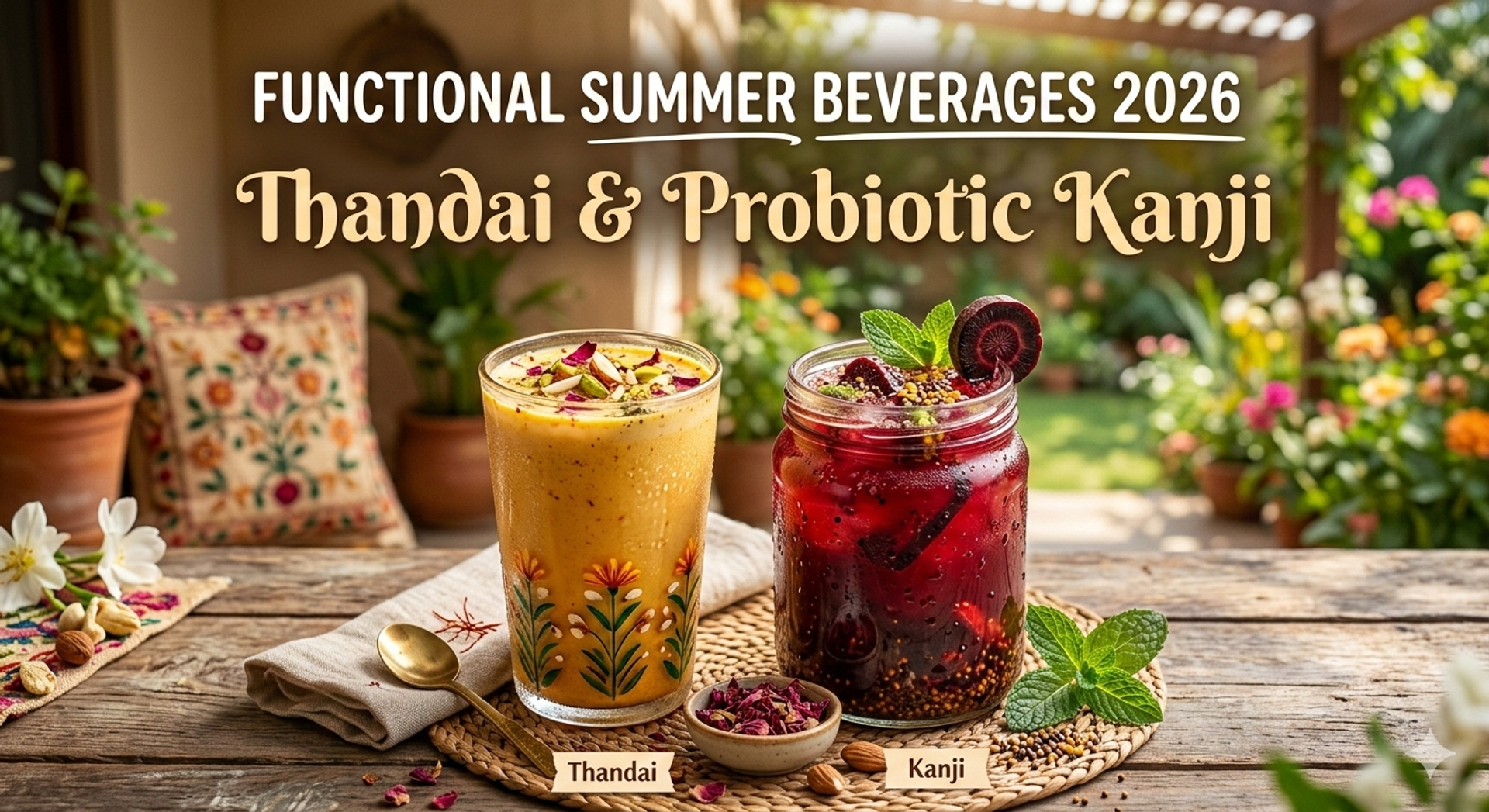 Functional Summer Beverages 2026: Thandai & Probiotic Kanji by Hetvi Patel