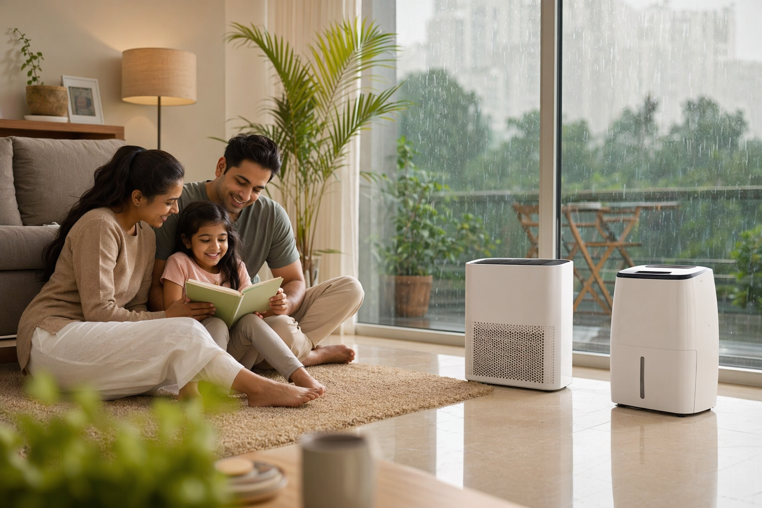 Air Purifier vs Dehumidifier for Indian Monsoon Homes by Meera Iyer Air Purifier vs Dehumidifier for Indian Monsoon Homes by Meera Iyer