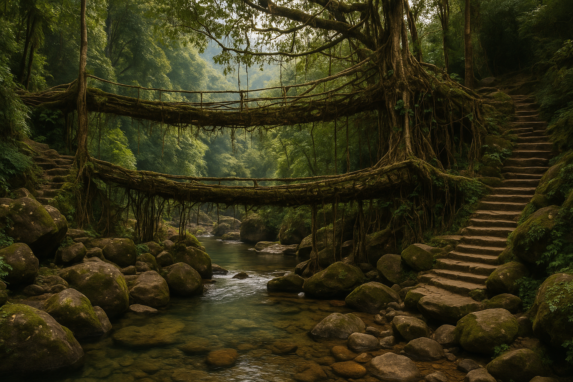 Double Decker Root Bridge Trek: Cherrapunji & Nongriat by Anya Sharma
