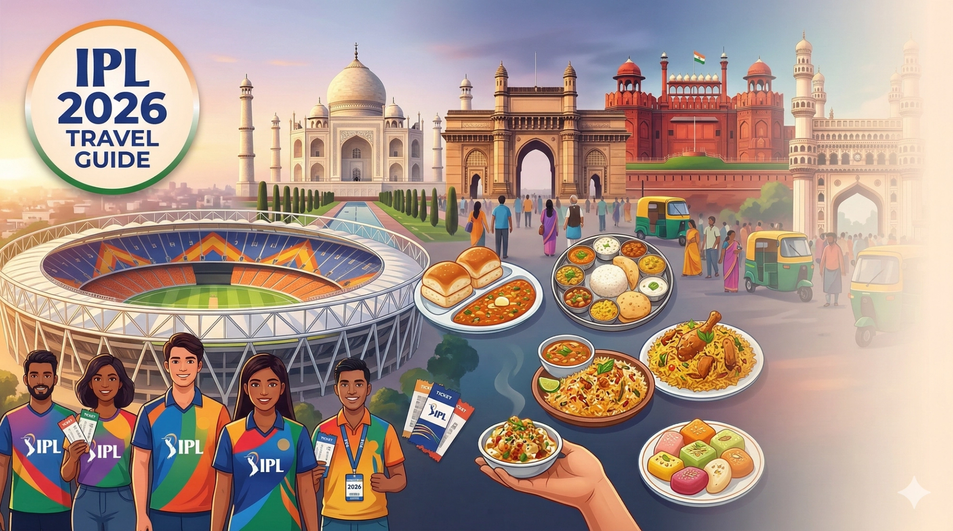 आईपीएल 2026 यात्रा गाइड: स्टेडियम टिप्स, मेज़बान शहर और खाना by Hetvi Patel आईपीएल 2026 यात्रा गाइड: स्टेडियम टिप्स, मेज़बान शहर और खाना by Hetvi Patel