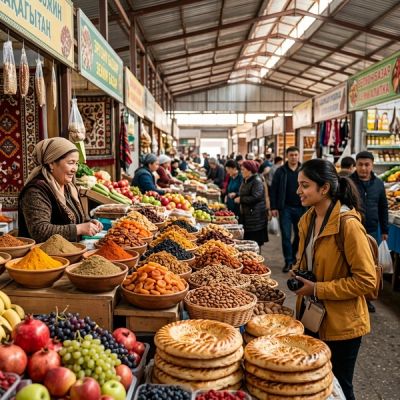 Green Bazaar Almaty Food Guide for Indian Travelers