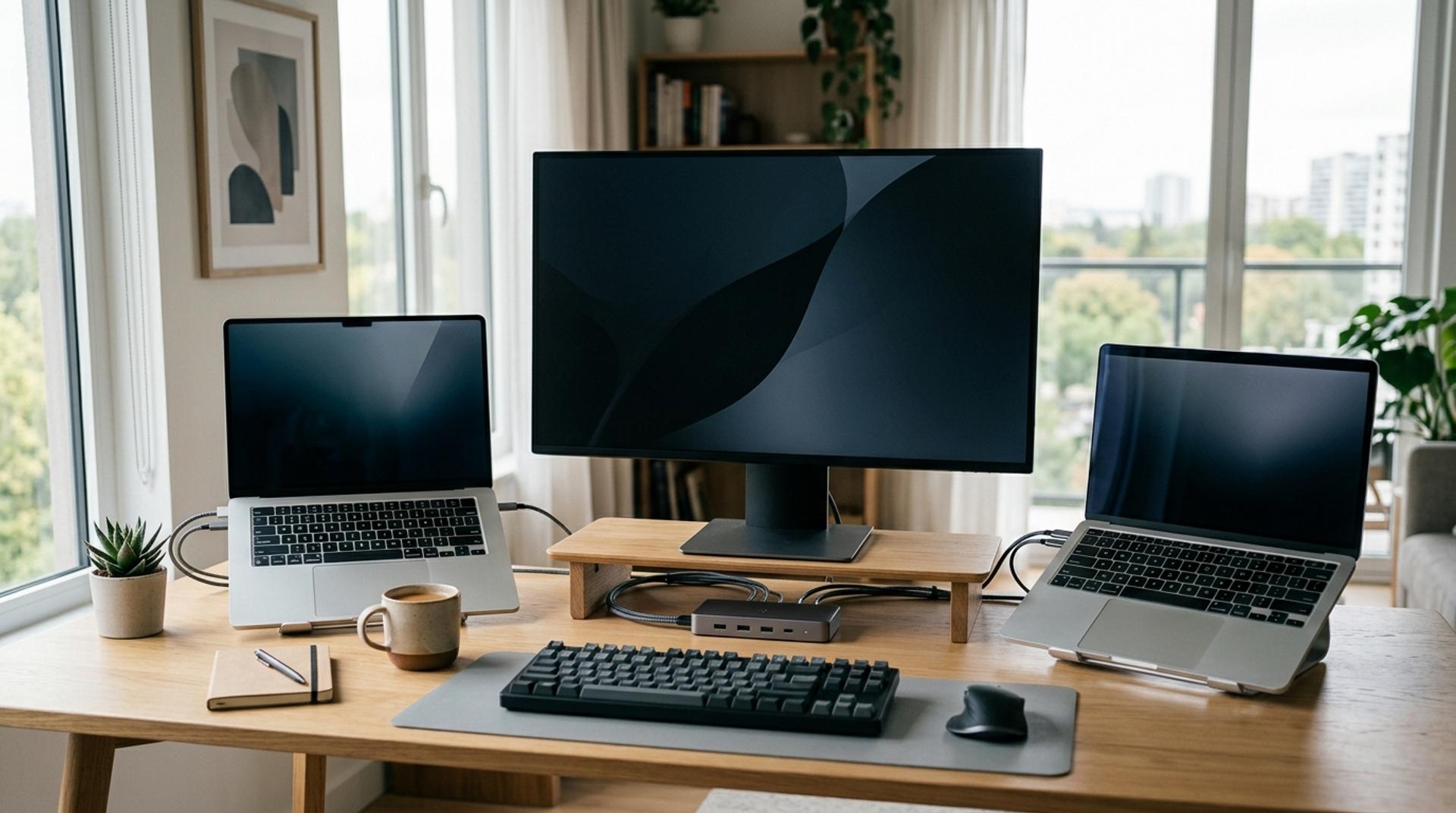 KVM Switch vs Docking Station: What Should You Buy for a Two-Laptop Desk? by Ishan Kapoor