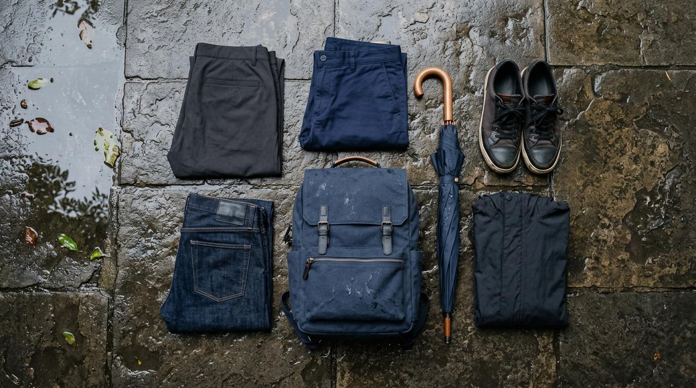 Jeans vs Chinos vs Quick-Dry Trousers: What to Wear on Rainy Commutes by Mehak Sen Jeans vs Chinos vs Quick-Dry Trousers: What to Wear on Rainy Commutes by Mehak Sen