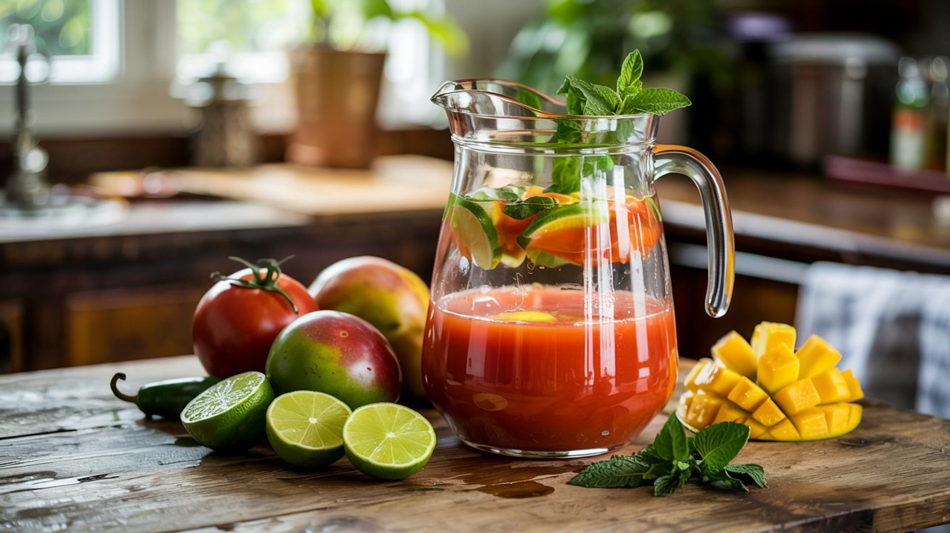 Tomato Mango Punch Recipe: The Tomango Bliss Fusion by Vishruti Patel 