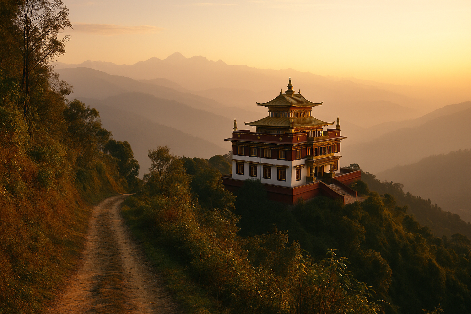 Sunrise Trek to Zang Dhok Palri Monastery, Kalimpong by Anya Sharma Sunrise Trek to Zang Dhok Palri Monastery, Kalimpong by Anya Sharma