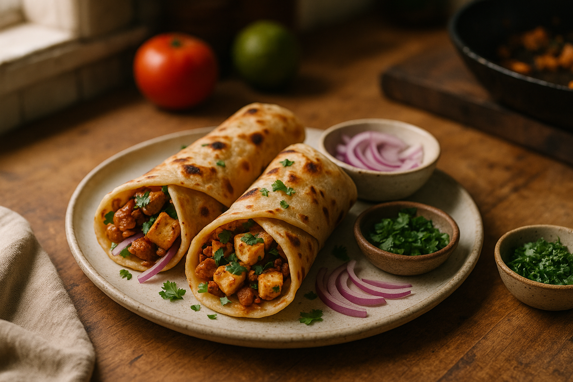 Kathi Roll Recipe: Street-Style Kolkata Chicken & Paneer by Sanjeev Kapur