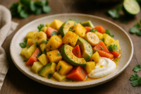 Mango & Tropical Fruit Fusion Salads with Indian Spices