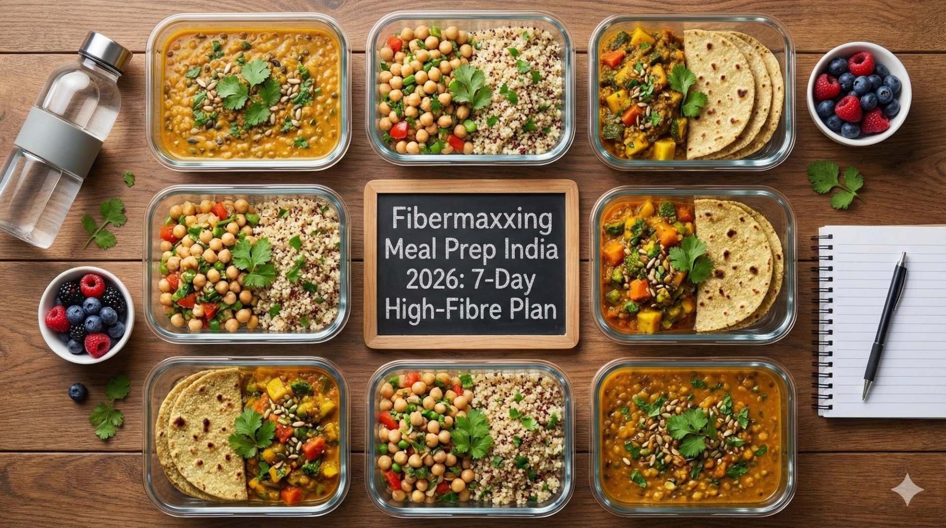Fibermaxxing Meal Prep India 2026: 7-Day High-Fibre Plan by Hetvi Patel