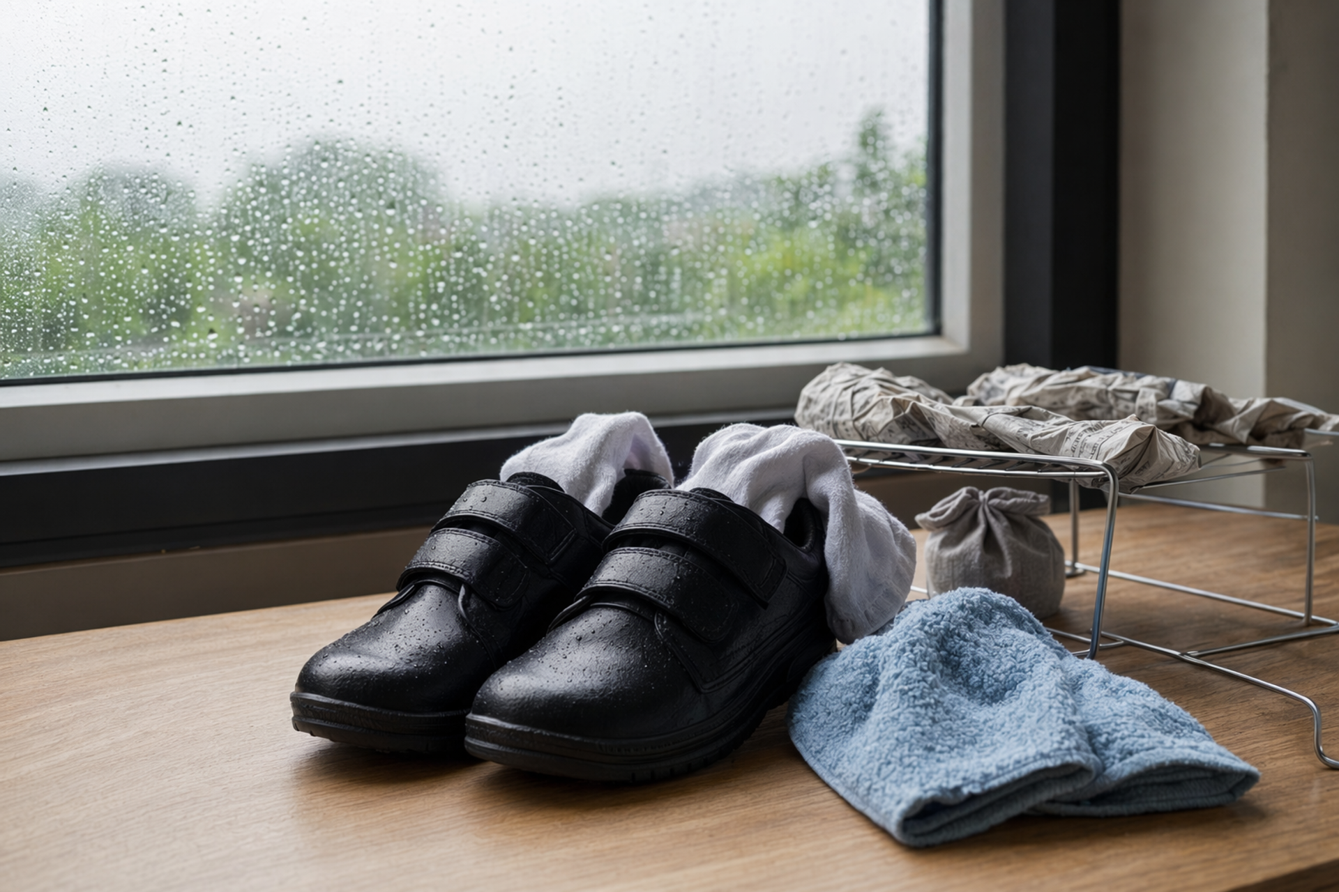 School Shoes in Indian Monsoon: Drying & Smell Checklist by Hetvi Patel School Shoes in Indian Monsoon: Drying & Smell Checklist by Hetvi Patel