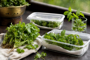 Coriander and Mint Storage in Indian Monsoon by Kavya Trivedi on AllBlogs