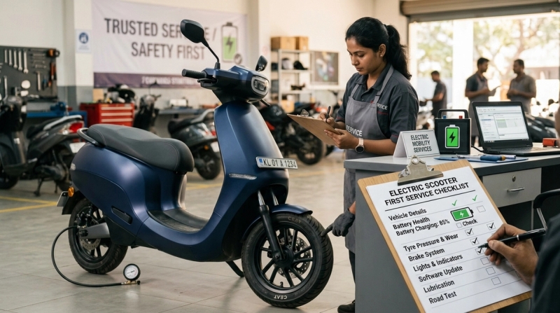 Electric Scooter First Service Checklist in India: What to Check Before You Visit the Service Center by Aarav Menon on AllBlogs Electric Scooter First Service Checklist in India: What to Check Before You Visit the Service Center by Aarav Menon on AllBlogs