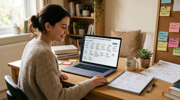 AI Study Plan Prompts for Exams: Build a Weekly Revision Schedule Without Cheating by Tara Nair on AllBlogs AI Study Plan Prompts for Exams: Build a Weekly Revision Schedule Without Cheating by Tara Nair on AllBlogs
