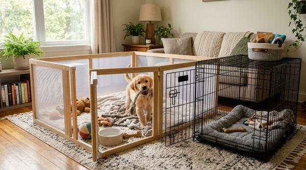 Dog Crate vs Playpen for Puppies: What Should New Dog Parents Buy First? by Kabir Menon on AllBlogs Dog Crate vs Playpen for Puppies: What Should New Dog Parents Buy First? by Kabir Menon on AllBlogs