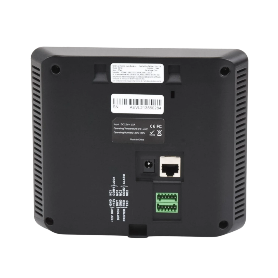 ZKTeco MB160ID, vista 2
