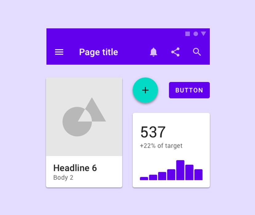 Template preview of Material Design Kit