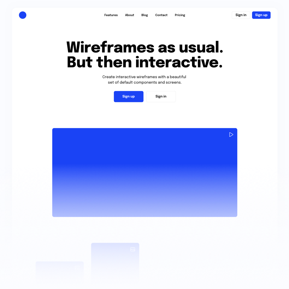 Responsive wireframe template