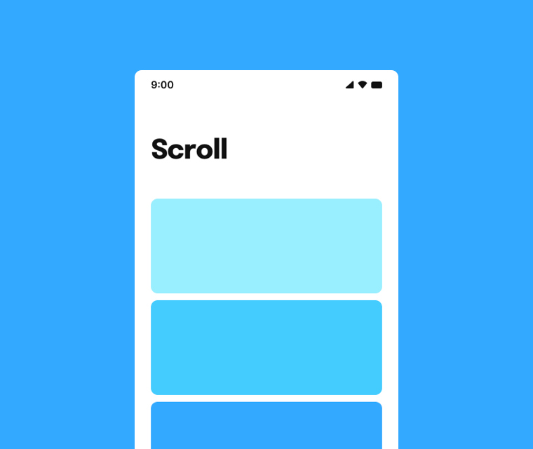 Template preview of Scrolling