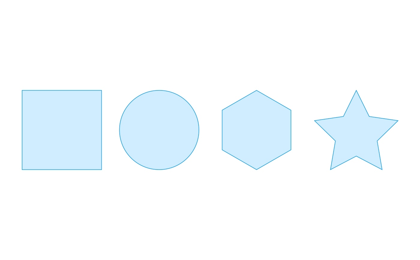 Various shapes to be drawn within a Graphics container