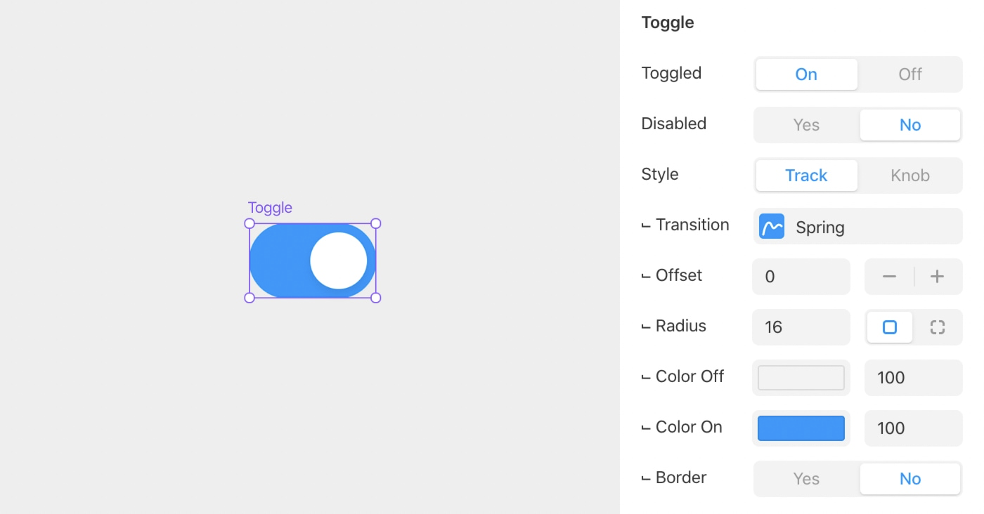 The toggle component