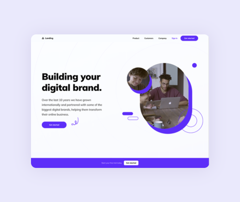 Template preview of Landing Page Kit