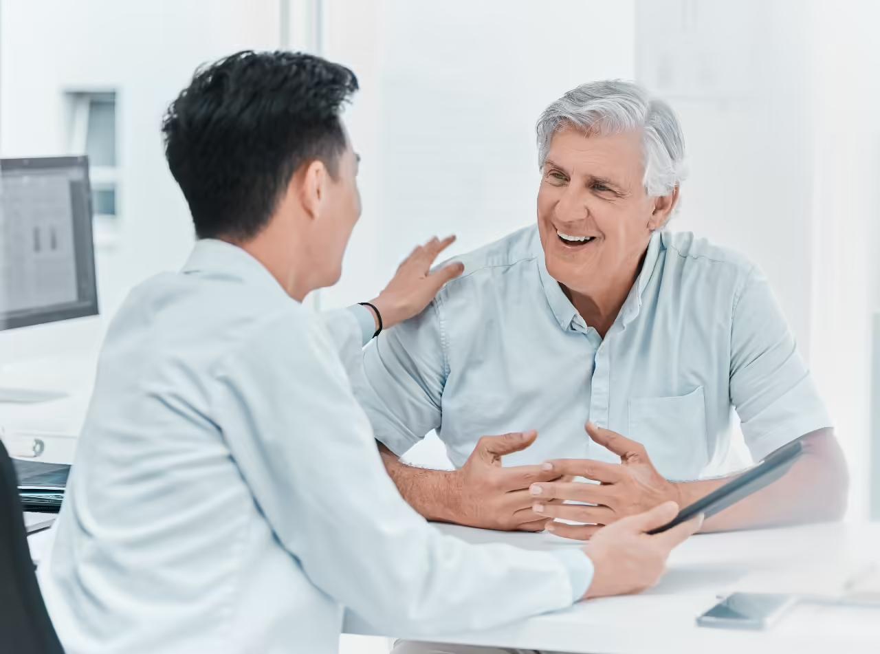 Professor Christopher Eden in consultation