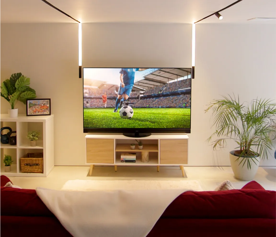 tv with football 
