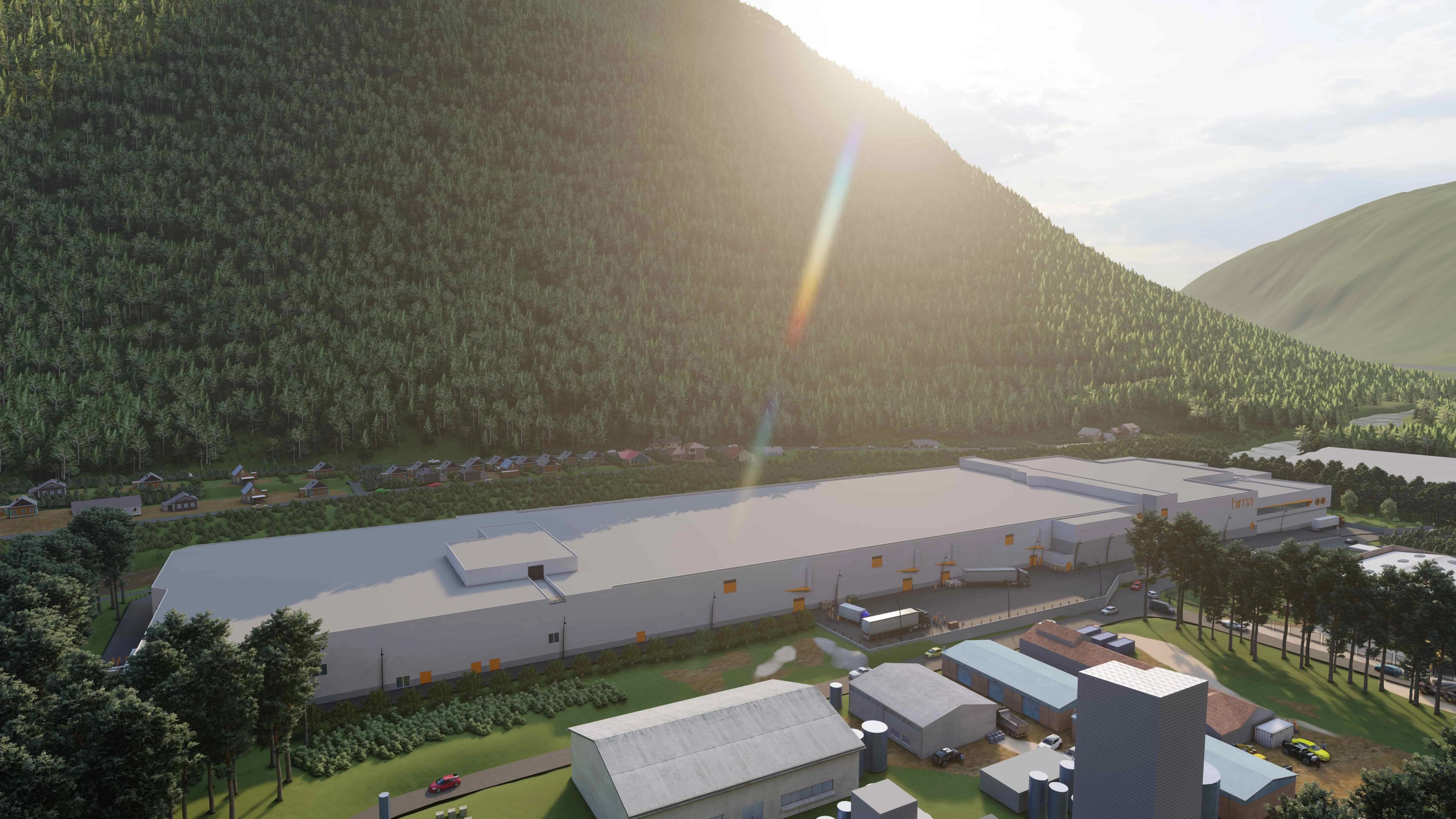 3D bilde av Hima Seafoods anlegg på Rjukan