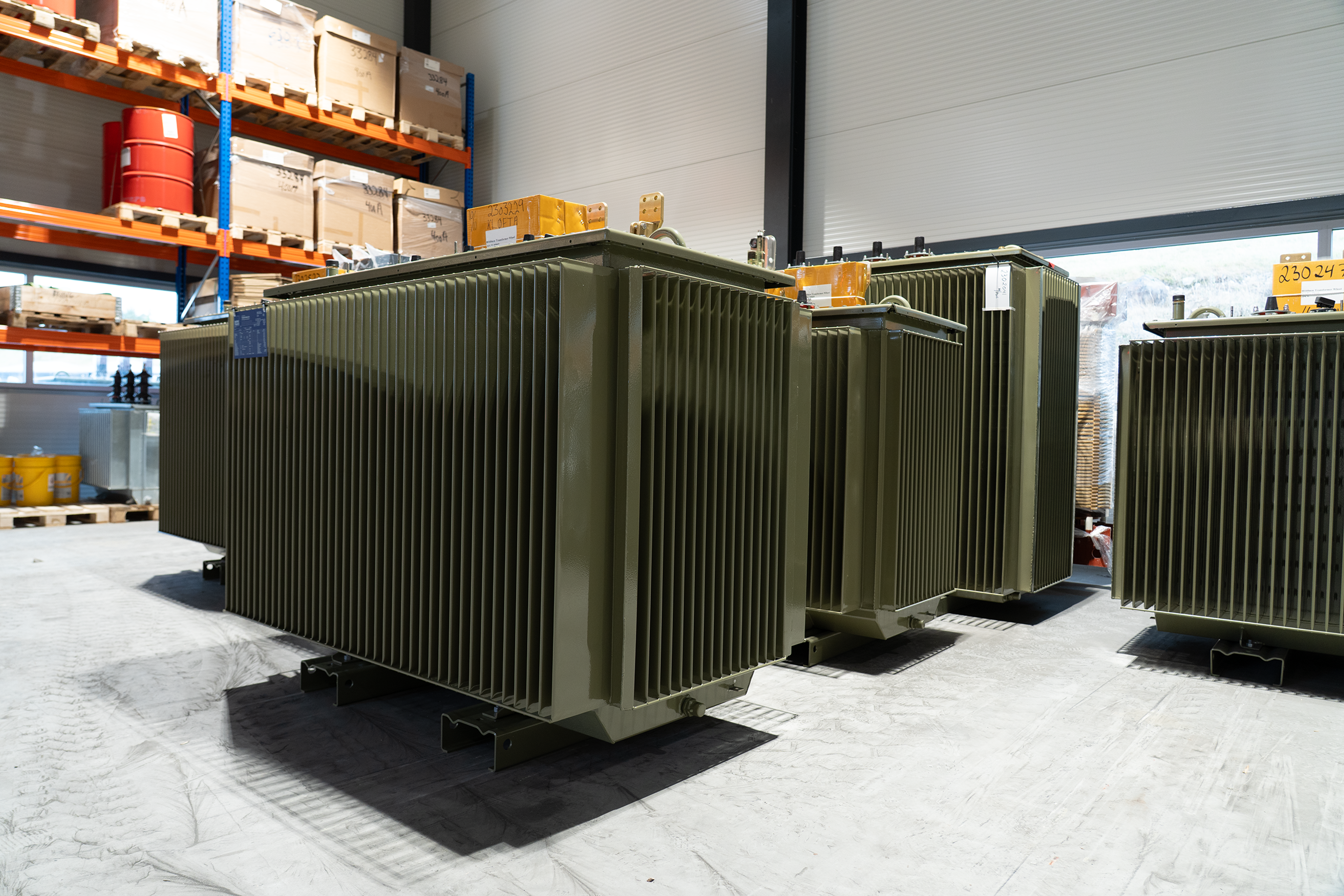 Et utvalg transformator klare for utsendelse