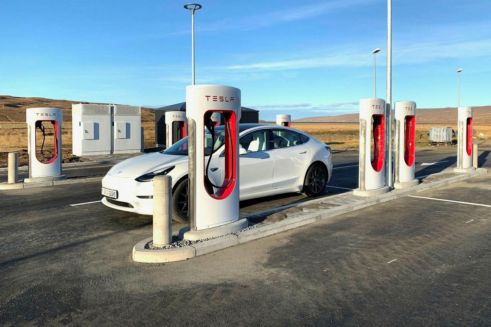 Tesla charging station in Iceland