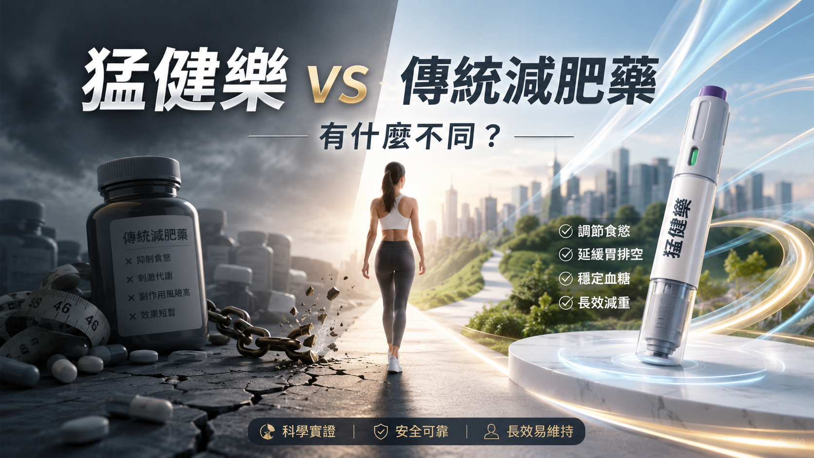 猛健樂和傳統減肥藥有什麼不同？