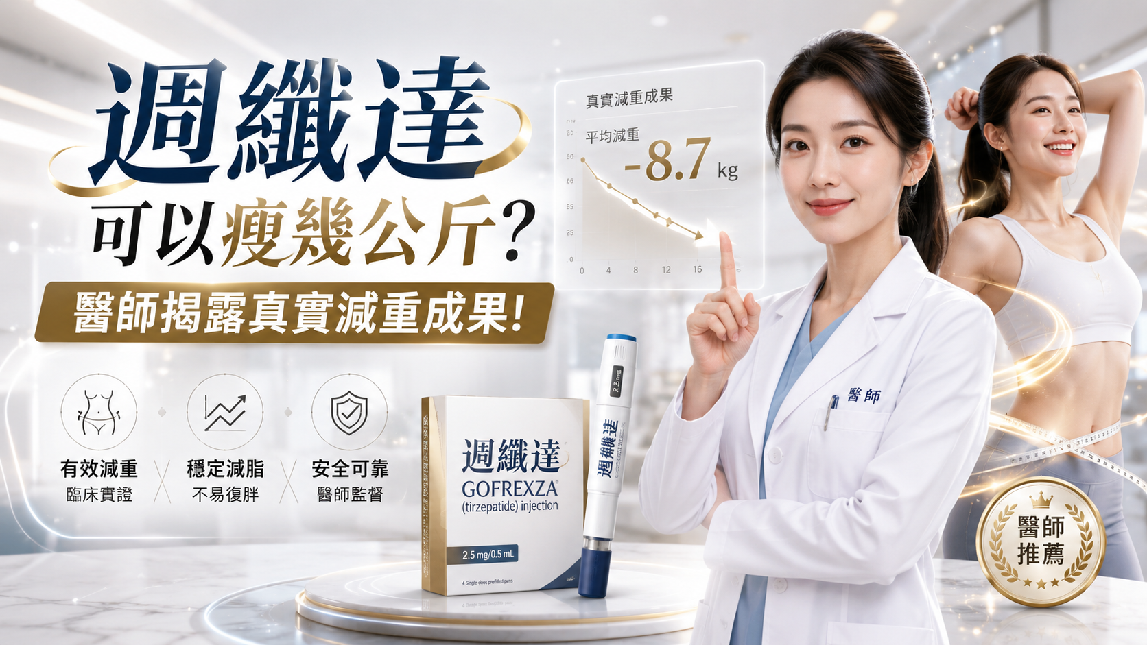 週纖達可以瘦幾公斤？醫師揭露真實減重成果