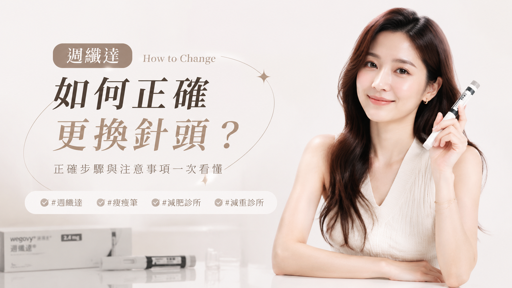 週纖達如何正確更換針頭？