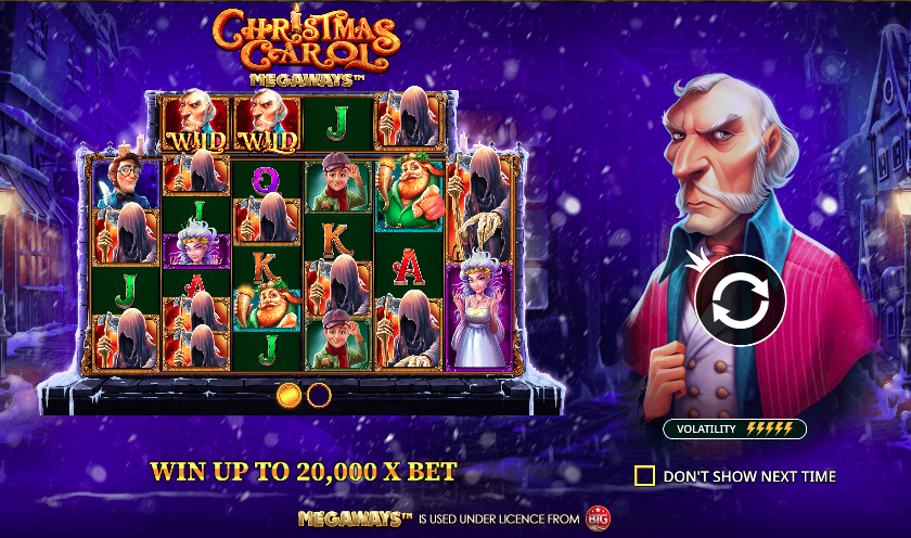 Christmas Carol Megaway slot main screen