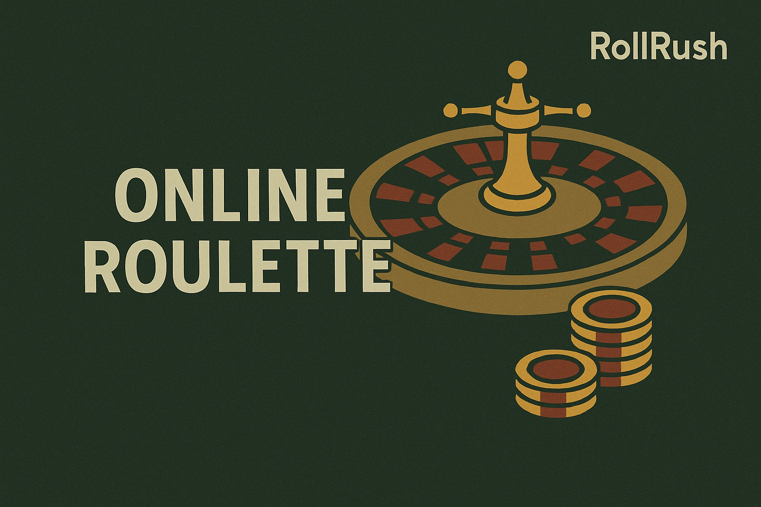 a roulette wheel with the words online roulette below it