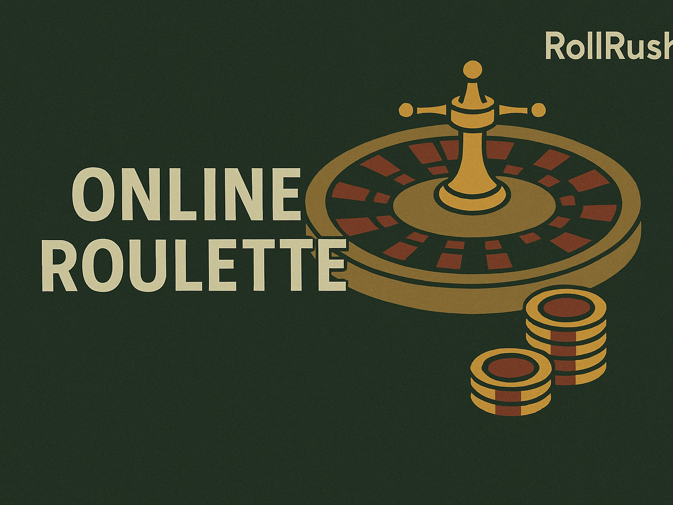 a roulette wheel with the words online roulette below it