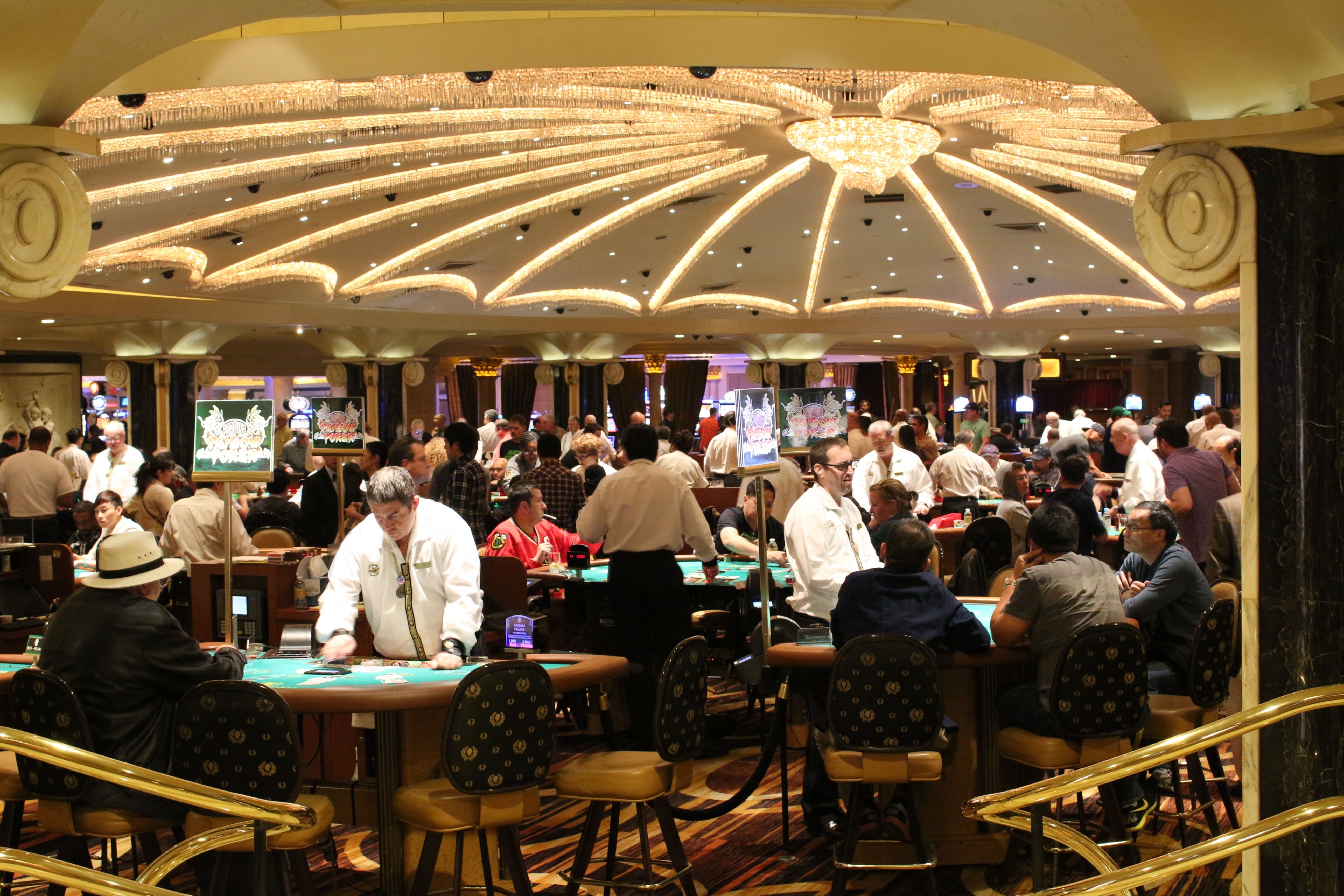 People wagering in a casino