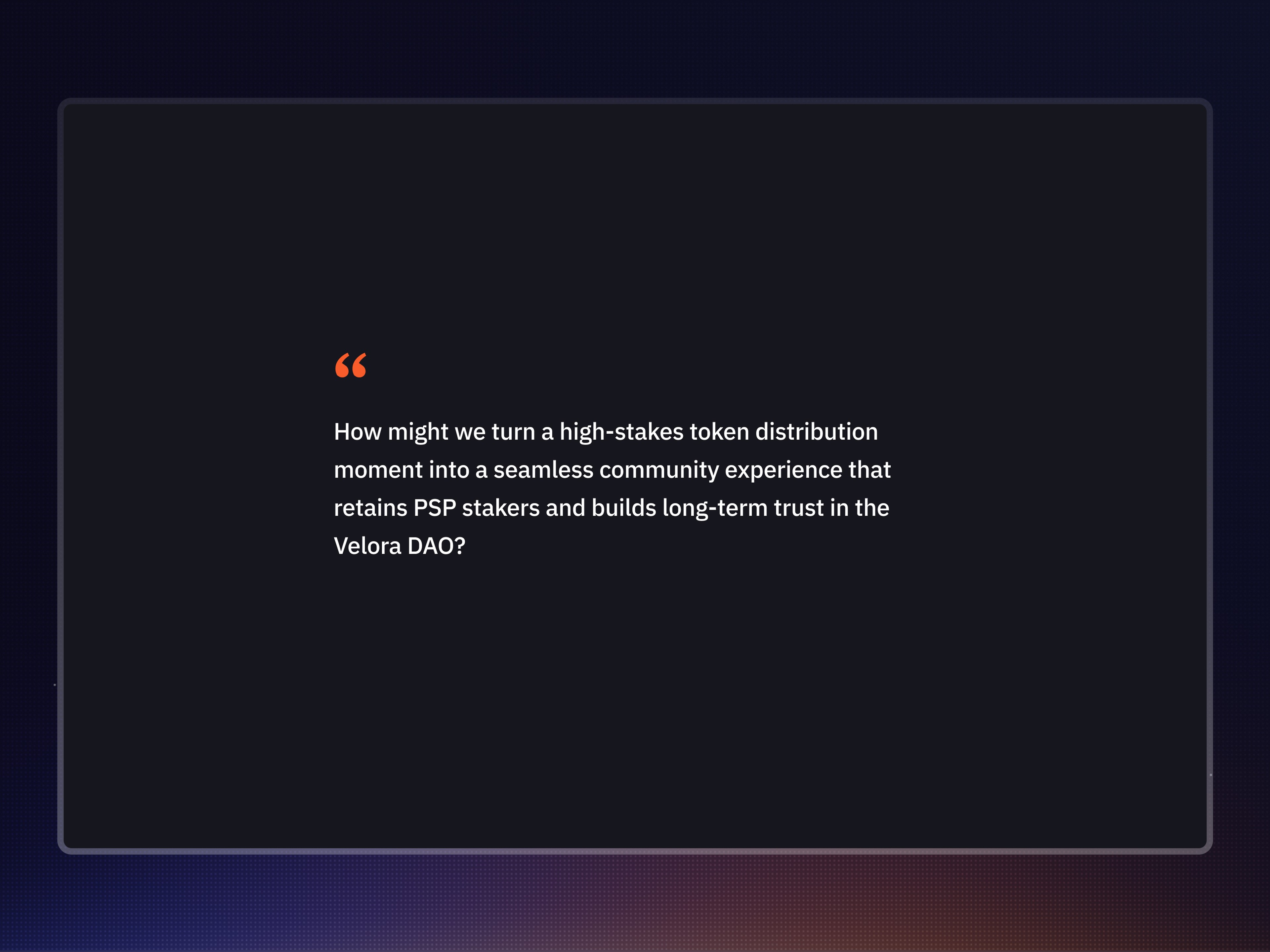 HMW question of the project: turning a high-stake moment into an opportunity to retain users and build trust