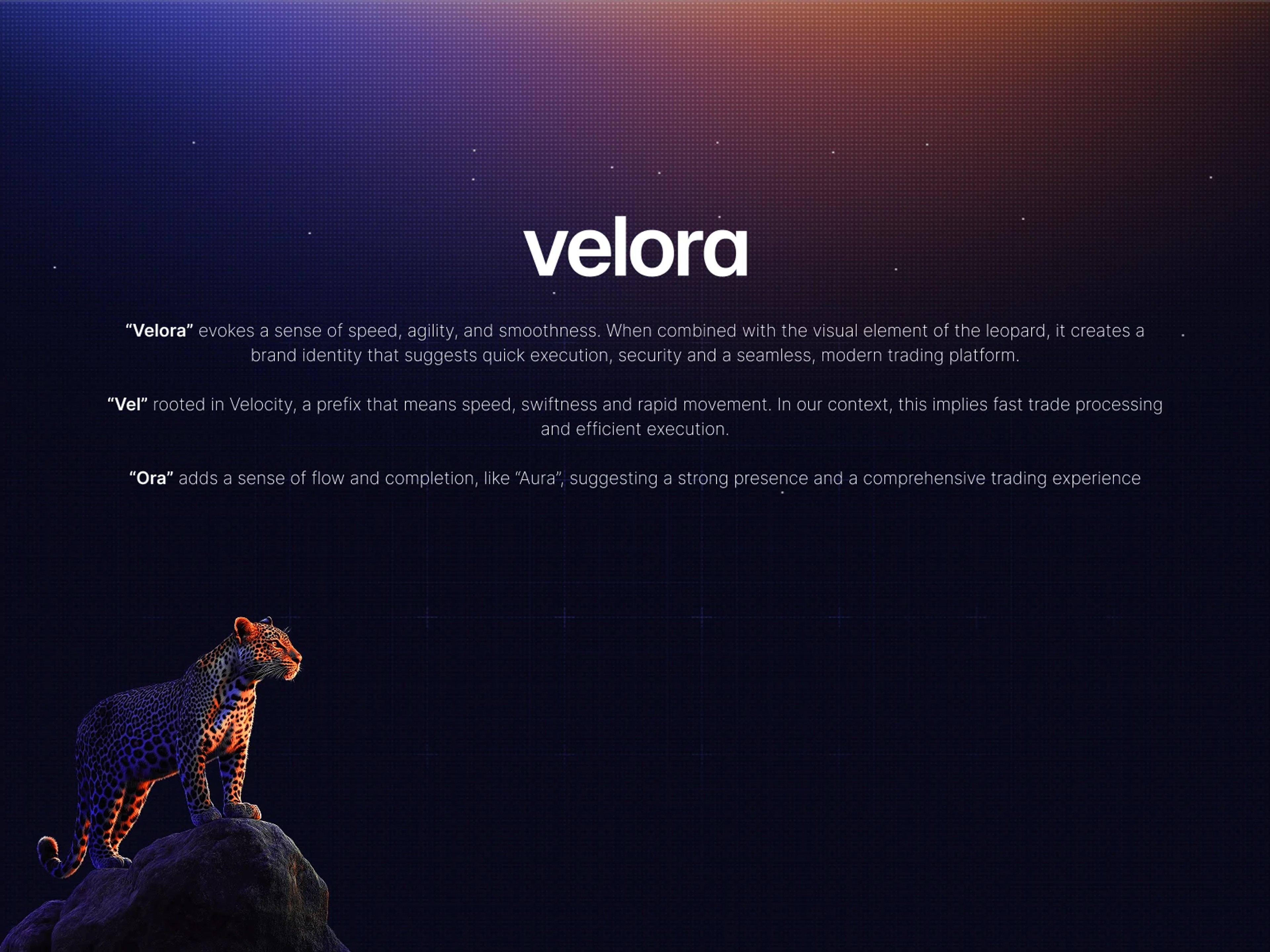 Semiotics behind the new brand name: Velocity + Aura