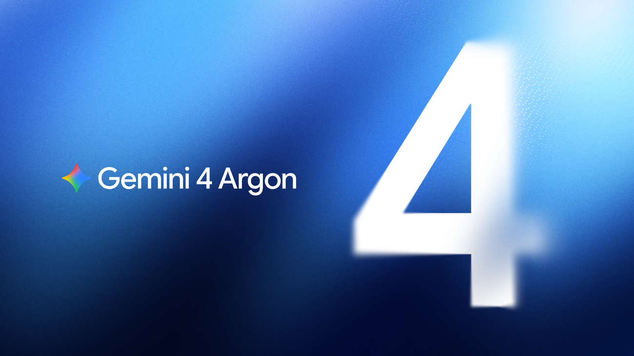 Official Google launch artwork for Gemini 4 Argon.