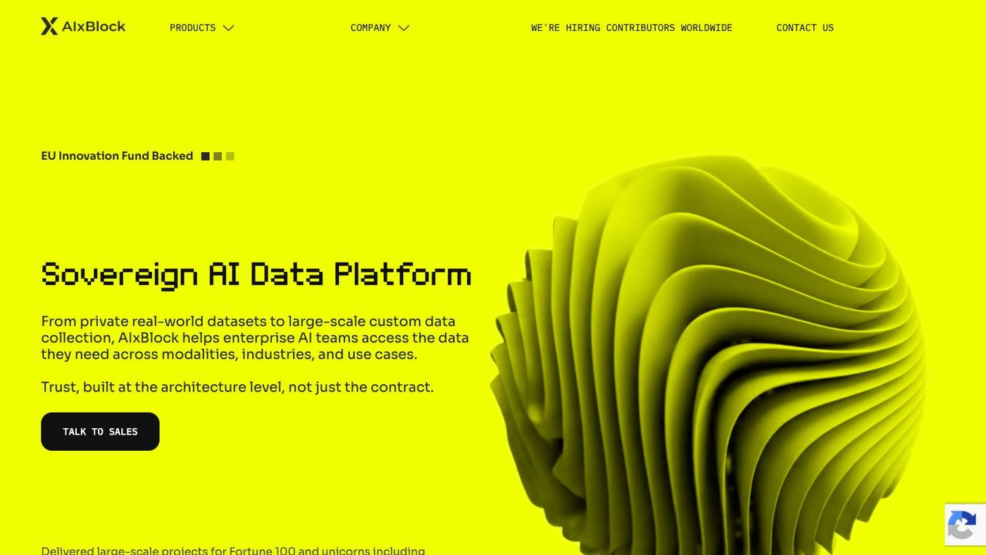 AIxBlock enterprise AI data and workflow platform interface.