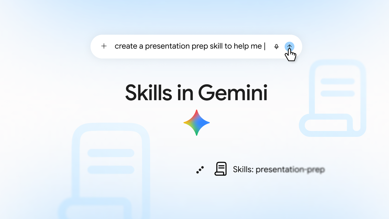 Google’s illustration of reusable skills in Gemini.