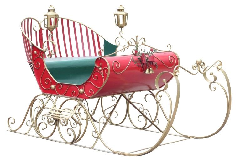 Santa's Marvelous Victorian Sleigh, Angled View