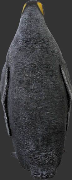 Life-Size Resin King Penguin Figure, Back View