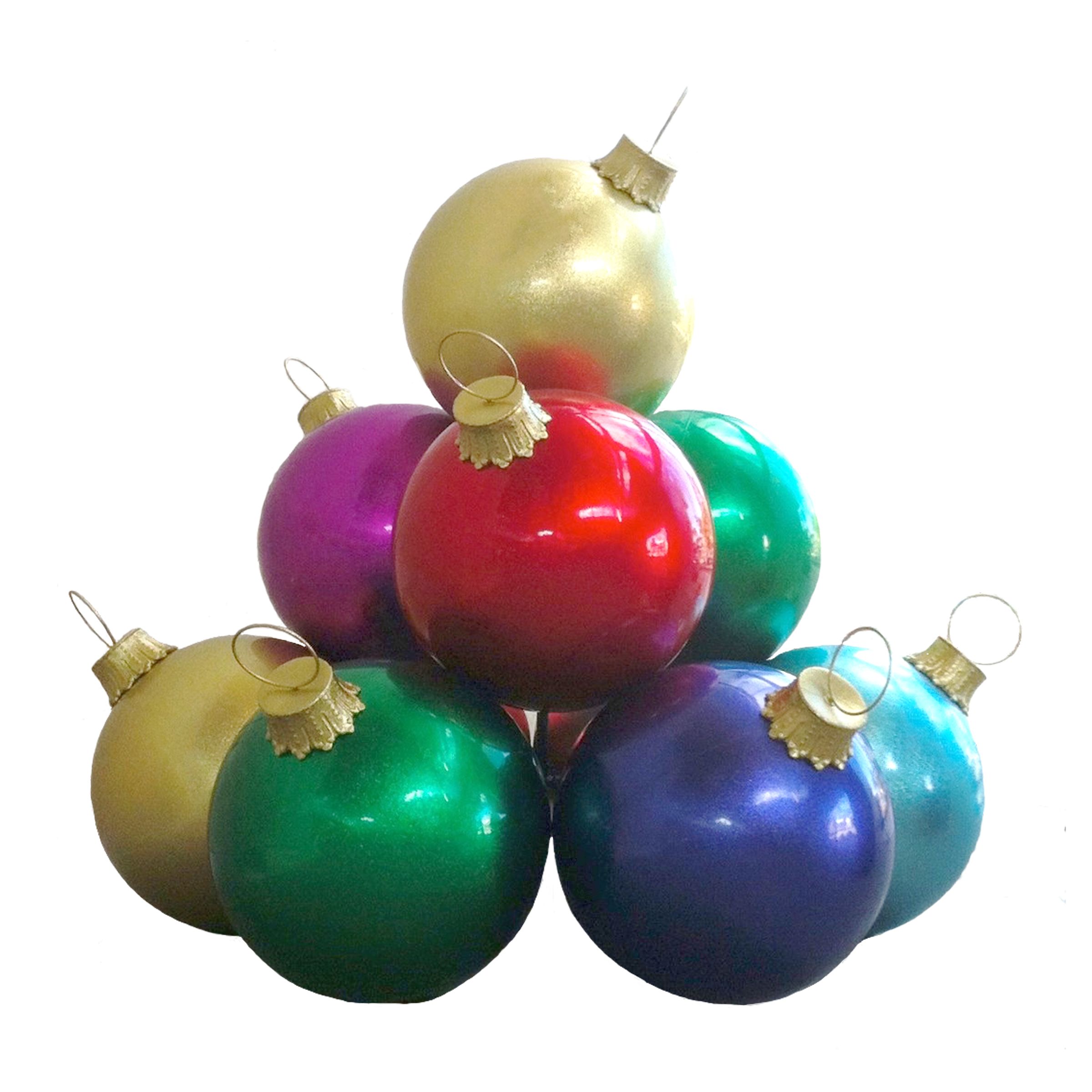 Oversized ball ornament stack, set of 10, alternate view