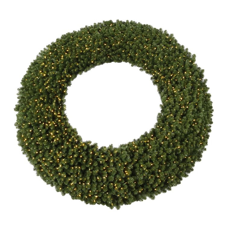 Town Square Pre-Lit Christmas Wreath - 10 feet - Wide