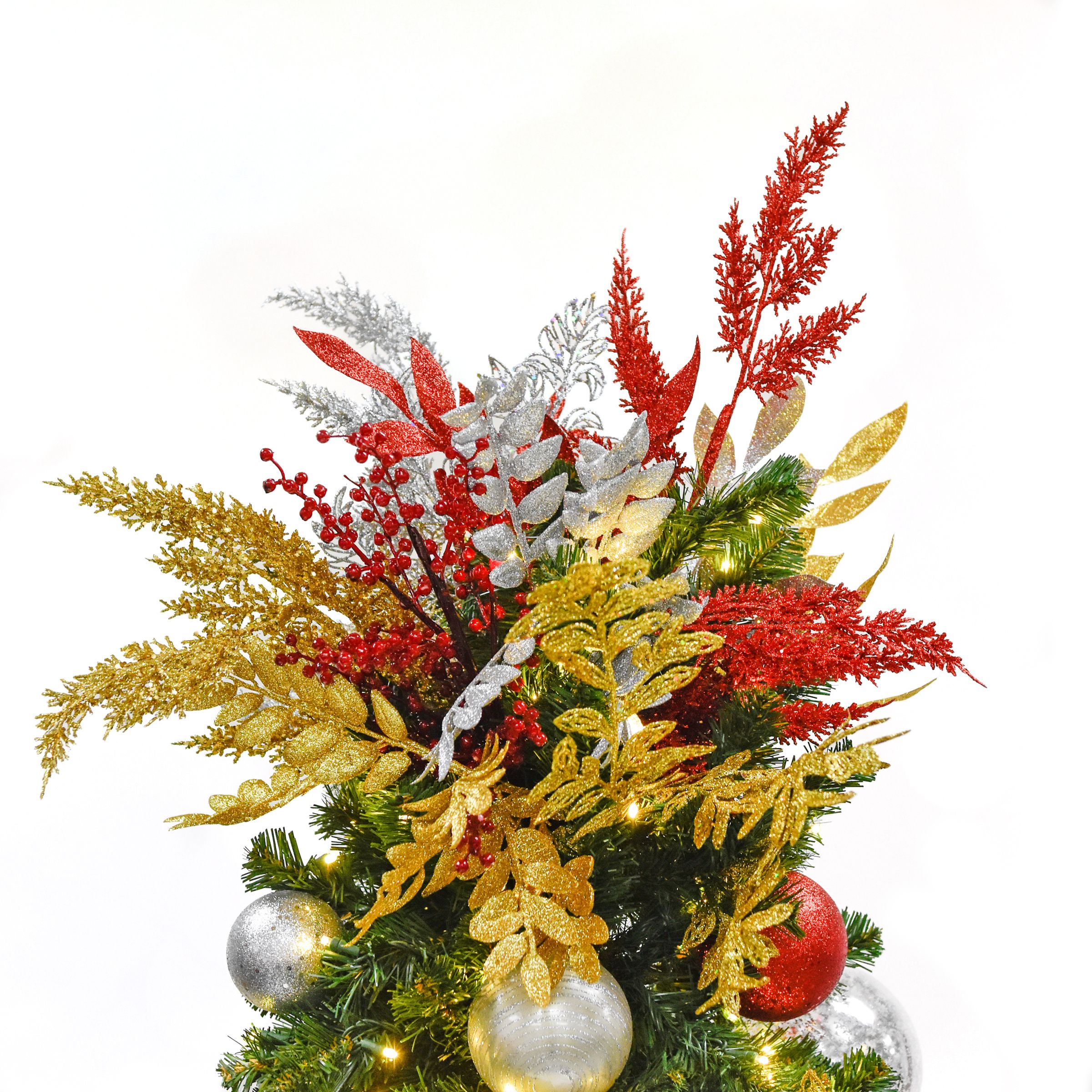Gold, Red, & Silver Tree Topper - Festive Favorites